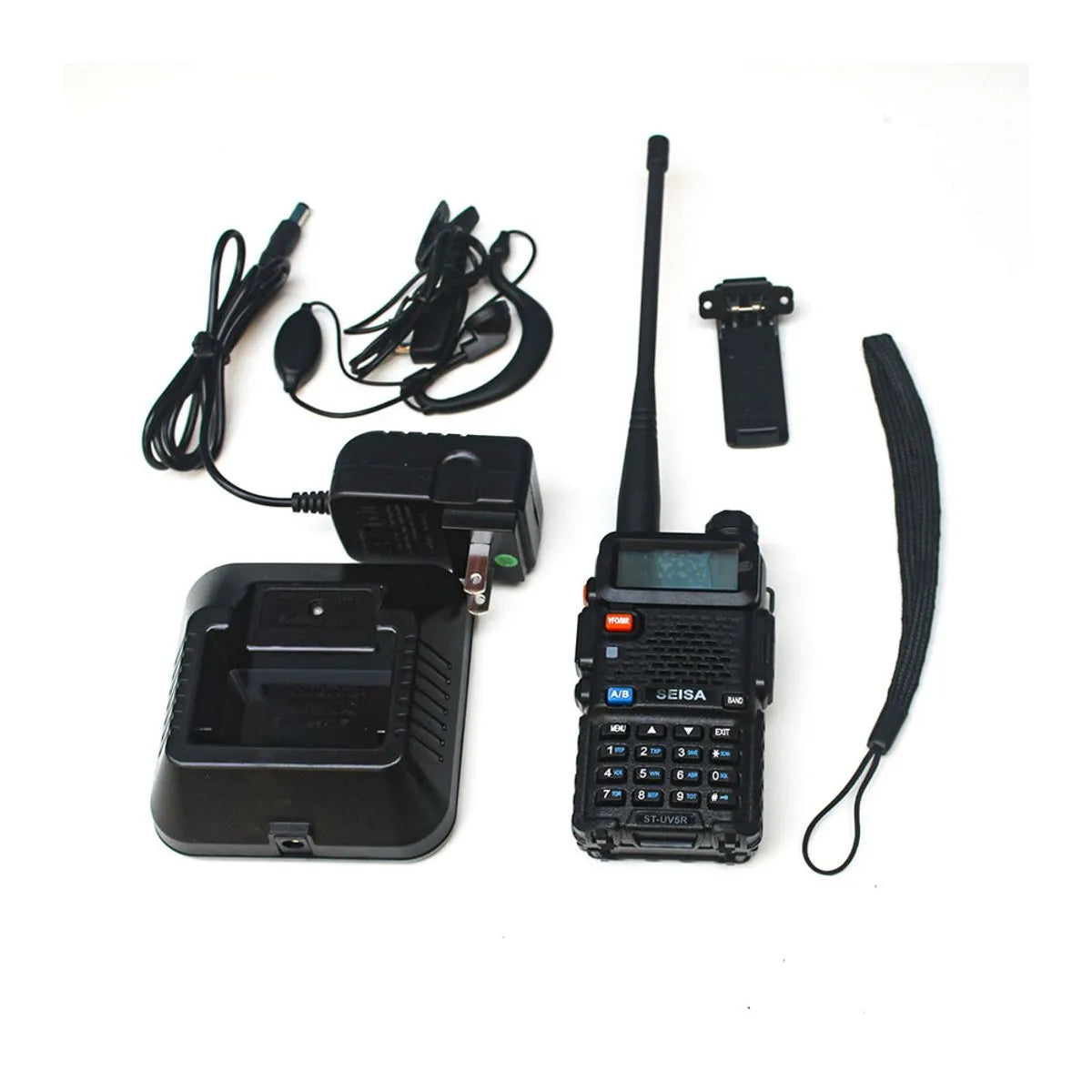 Radio de comunicación walkie talkie SEISA modelo ST-UV5R Power 8W Alcance Promedio 10 km (2 radios)