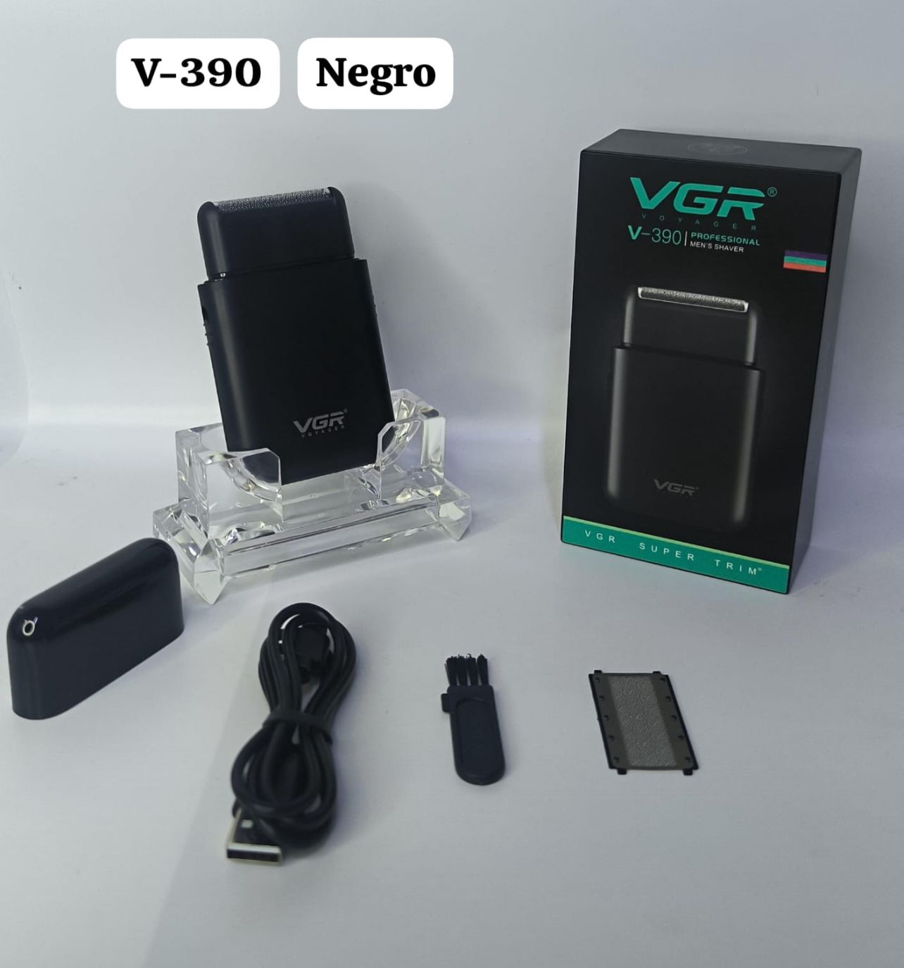 Rasurador portátil V-390 recargable