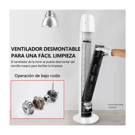 Ventilador de torre giratorio silencioso 3 velocidades 120V