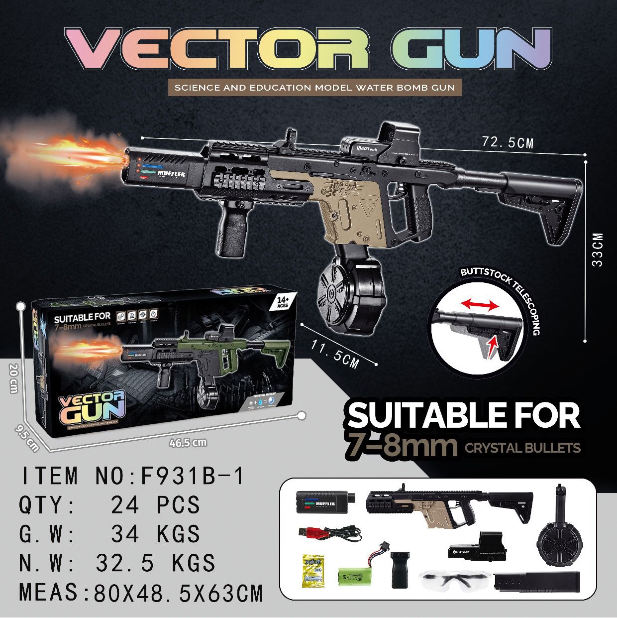 Pistola hidrogel vector premium MODELO 2024