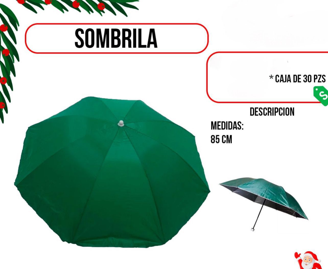Sombrilla 170cm de diámetro protección UV playa multiusos