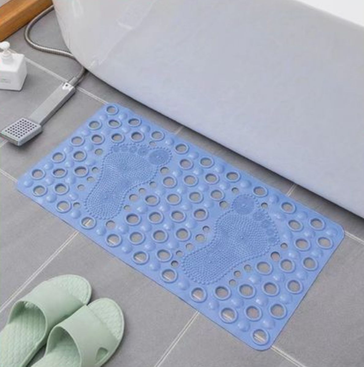 Piso de ducha antideslizante jebe baño 33x63cm YL-256