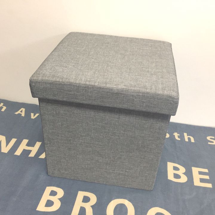 Caja de almacenamiento organizadora puff plegable