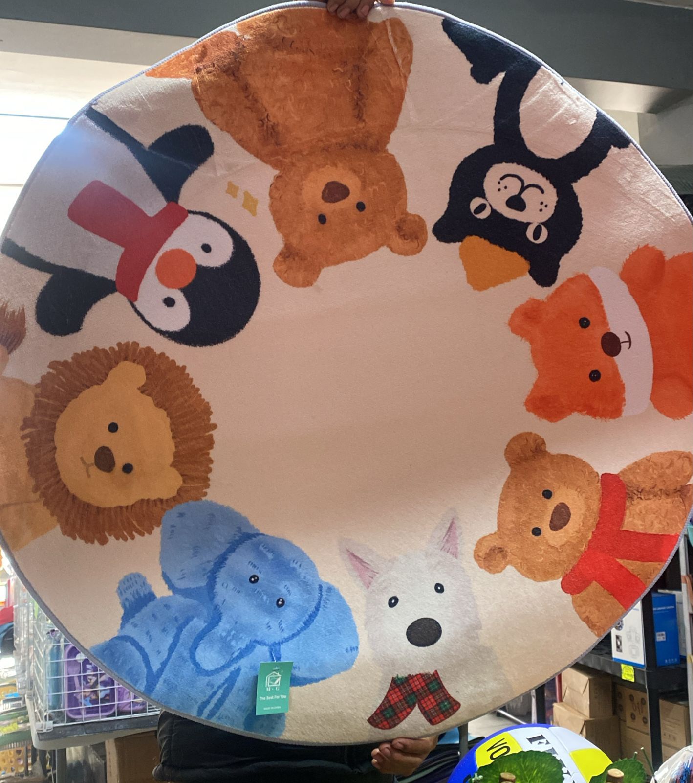 Alfombras circular redondas antideslizante terciopelo 90cm diámetro