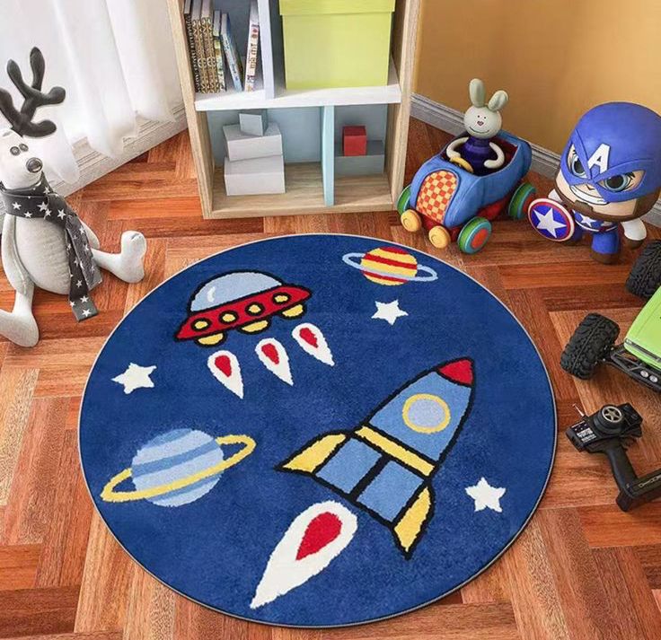 Alfombras circular redondas antideslizante terciopelo 90cm diámetro
