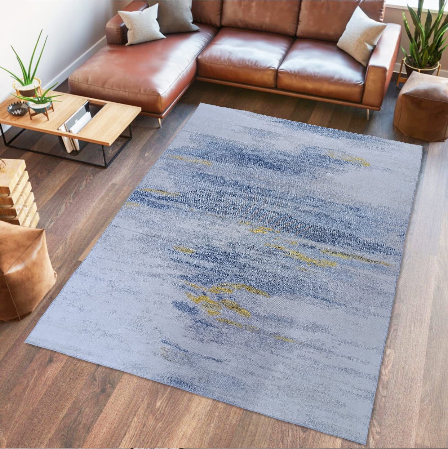 Alfombra antideslizante de terciopelo 200x300cm borde reforzado