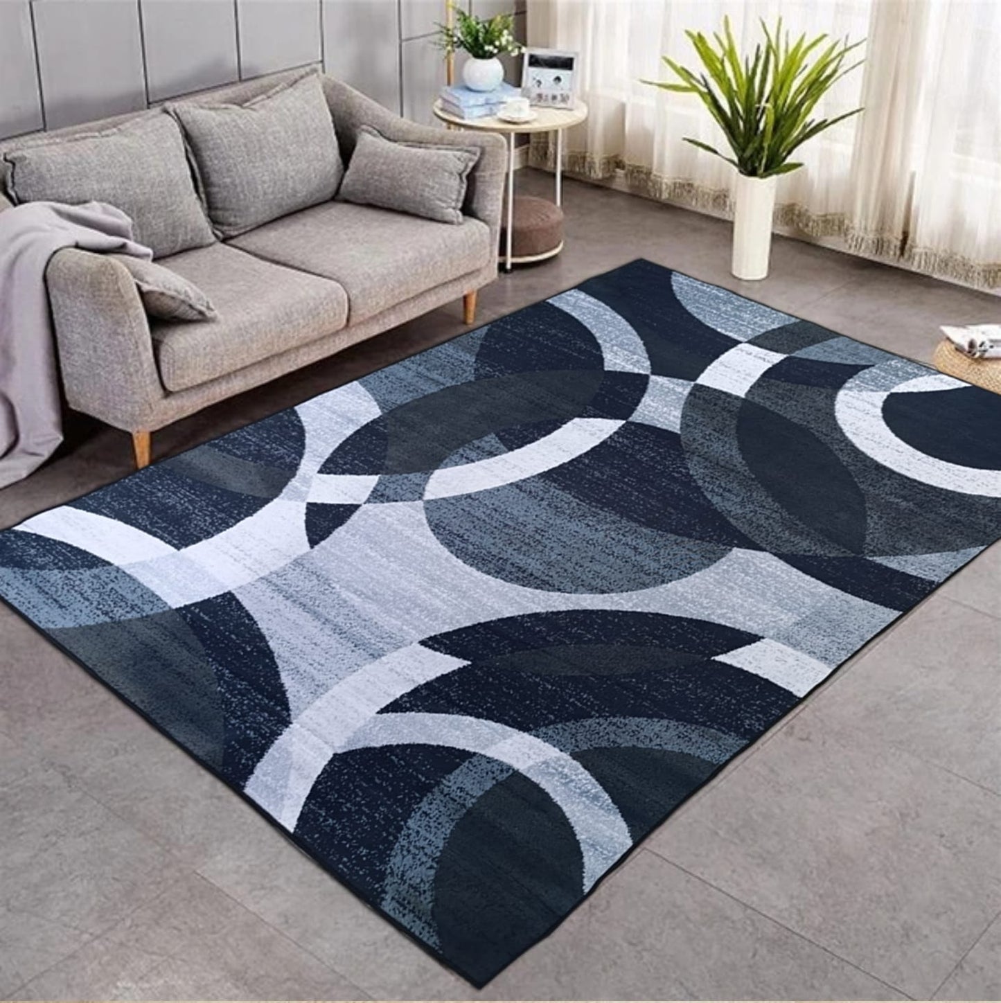 Alfombra antideslizante de terciopelo 200x300cm borde reforzado