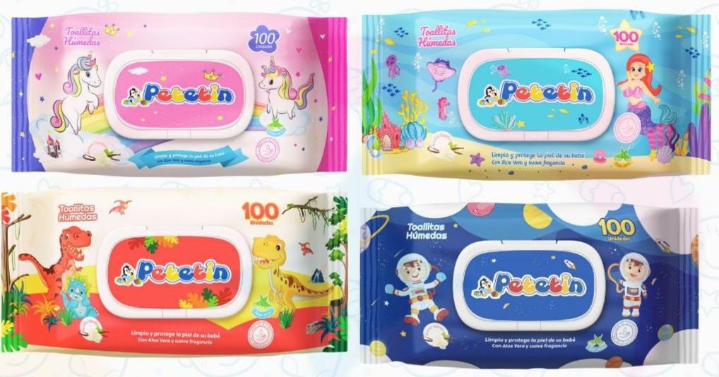Pañitos toallitas húmedos estuche x100 Unidades Pepetin
