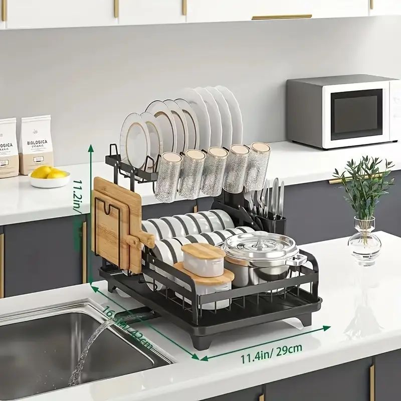 Escurridor de platos de metal inoxidable HAUSROLAND 42CMX29CM