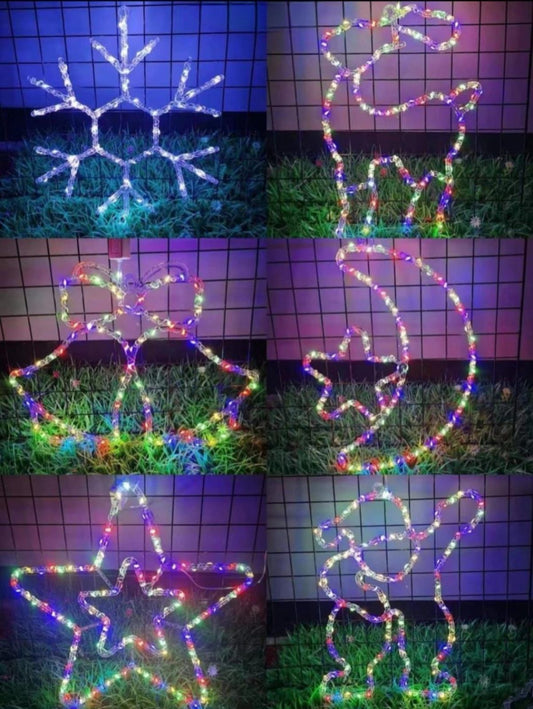 Figura Led 40x32cm acrílico figuras navideños multicolor CLSD286