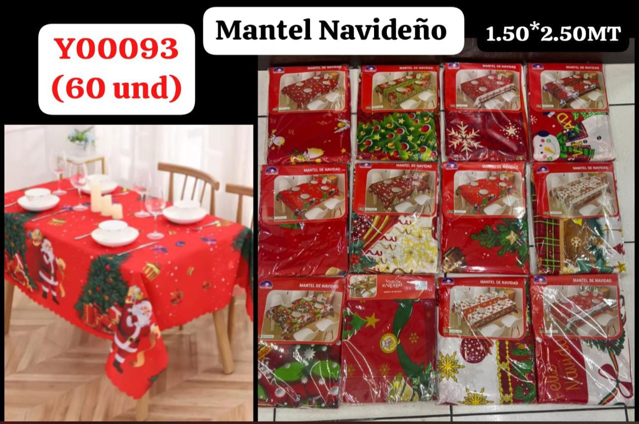 Mantel de mesa navideño 1.50m x 2.50m varios diseños CLY00093