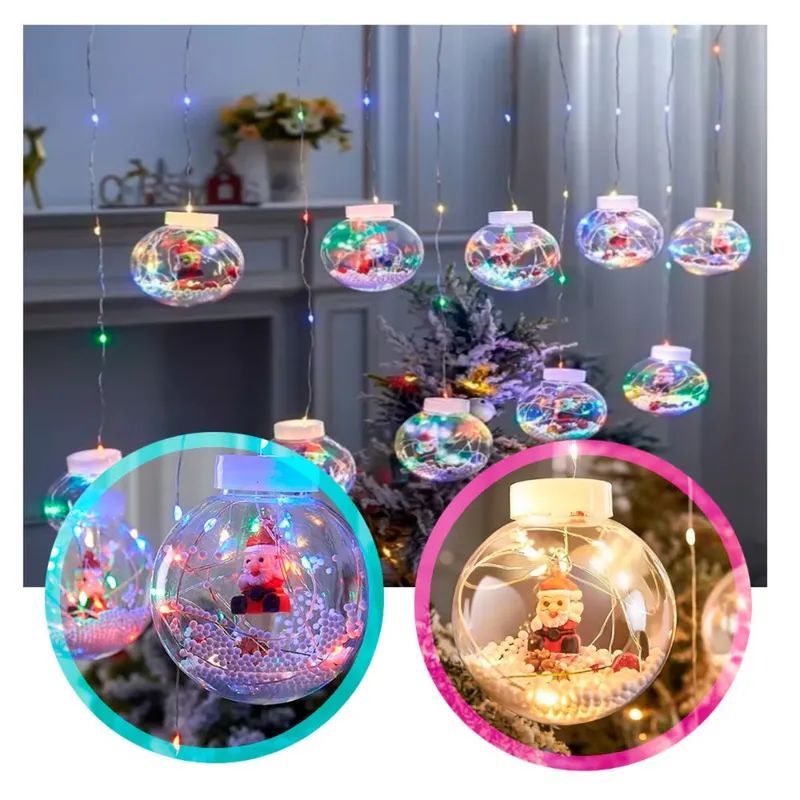 Luces para ventana 3 Metros esfera color ámbar o multicolor CLSD091