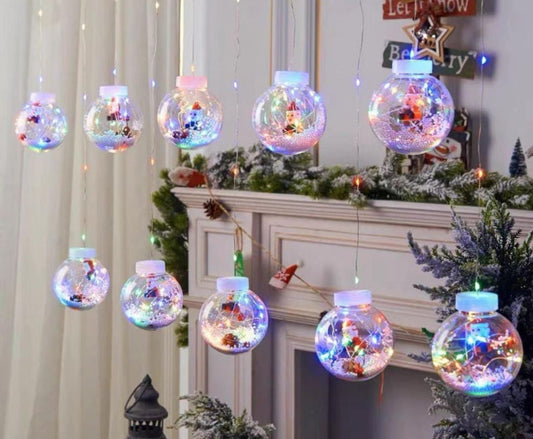 Luces para ventana 3 Metros esfera color ámbar o multicolor CLSD091