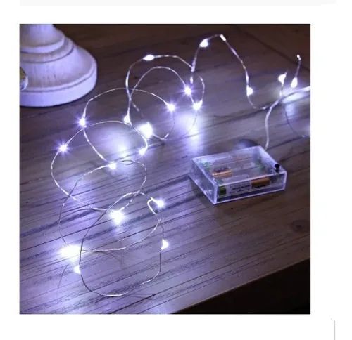 Luces hada alambre 8 metros a pila Multicolor o blanco CLSD205