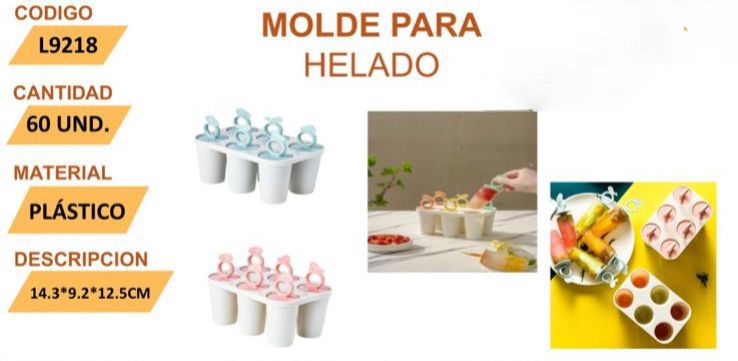 MOLDE PARA HELADO COLORES YK-L9218