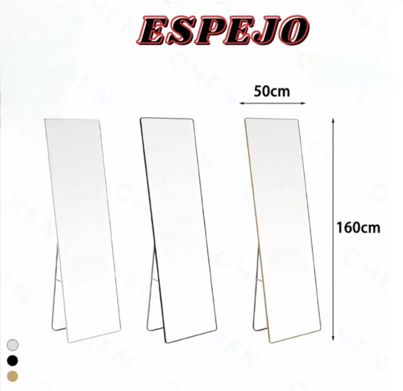 ESPEJO RECTANGULAR CUERPO ENTERO CON PARANTE CN-QA-33