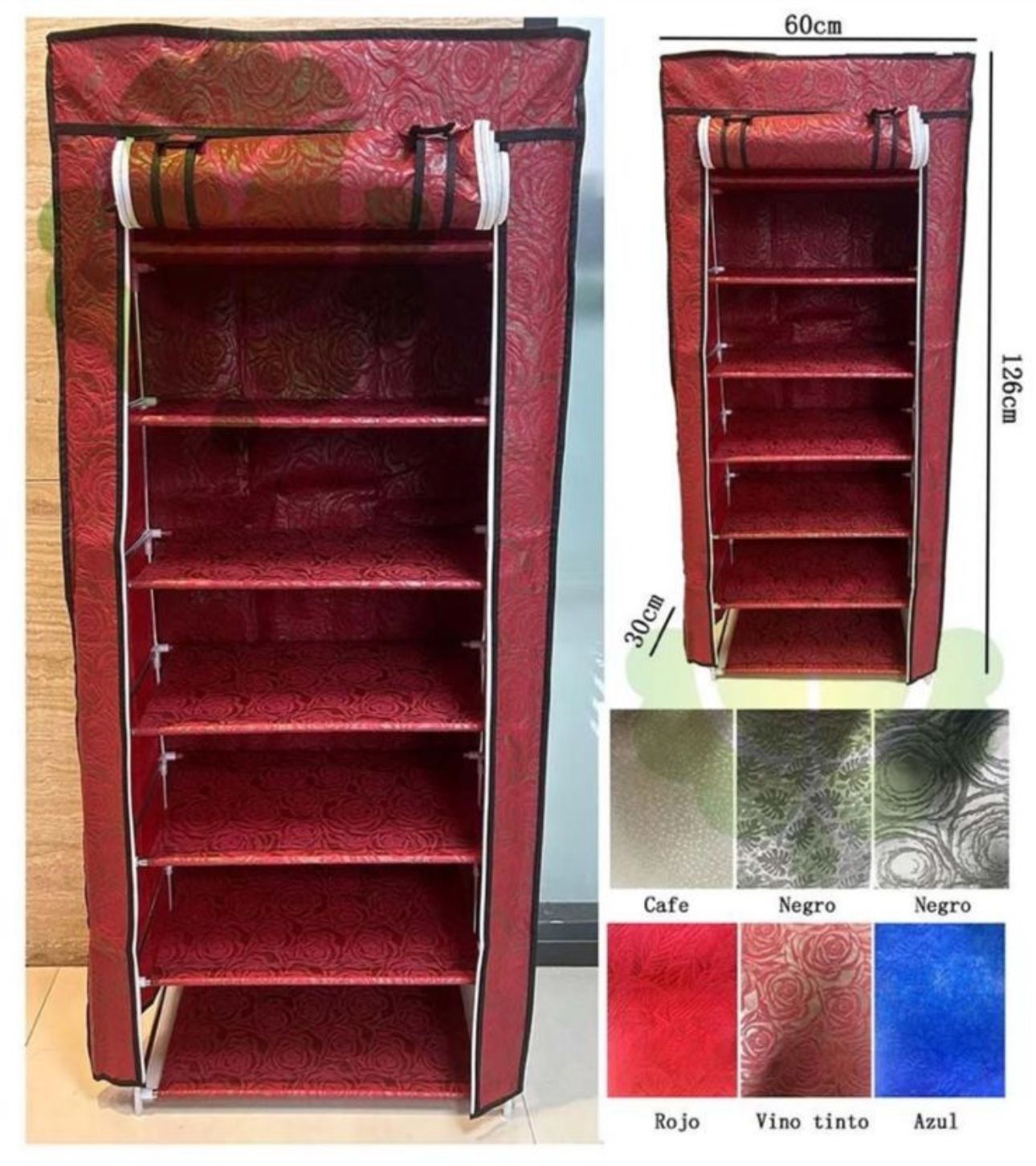 ZAPATERA 7 PISOS CON CIERRE YU-LN-023-B