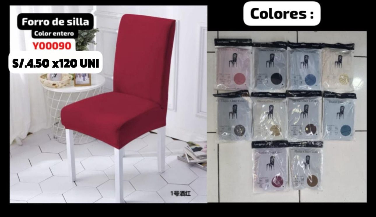 FORRO DE SILLA SPANDEX COLOR ENTERO CL-Y00090