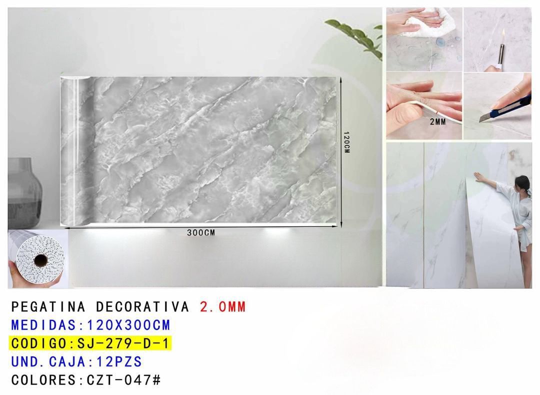 PEGATINA DECORATIVA AUTOADHESIVA COD:SJ-279-D-1 GROSOR 2.0MM MEDIDA 120x300CM
