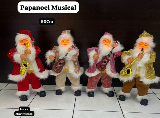 Muñeco navideño apa noel bailarín con musical 60cm CLY00095