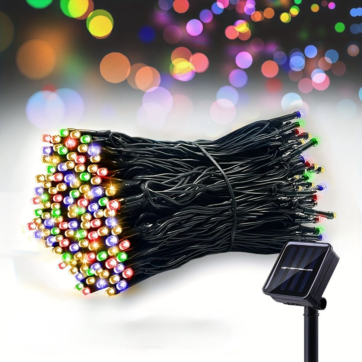 Luz luces de navidad con panel solar lineales 300 led 30 metros