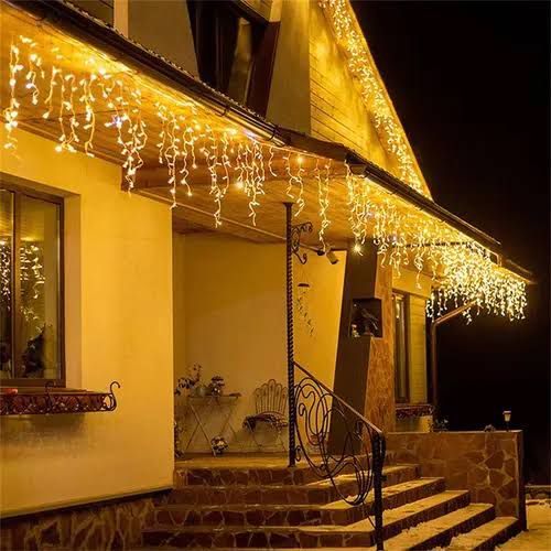 Luces led de navidad tipo cascada ventanas 10m horizontal 60-70 vertical 400 focos CLSD111
