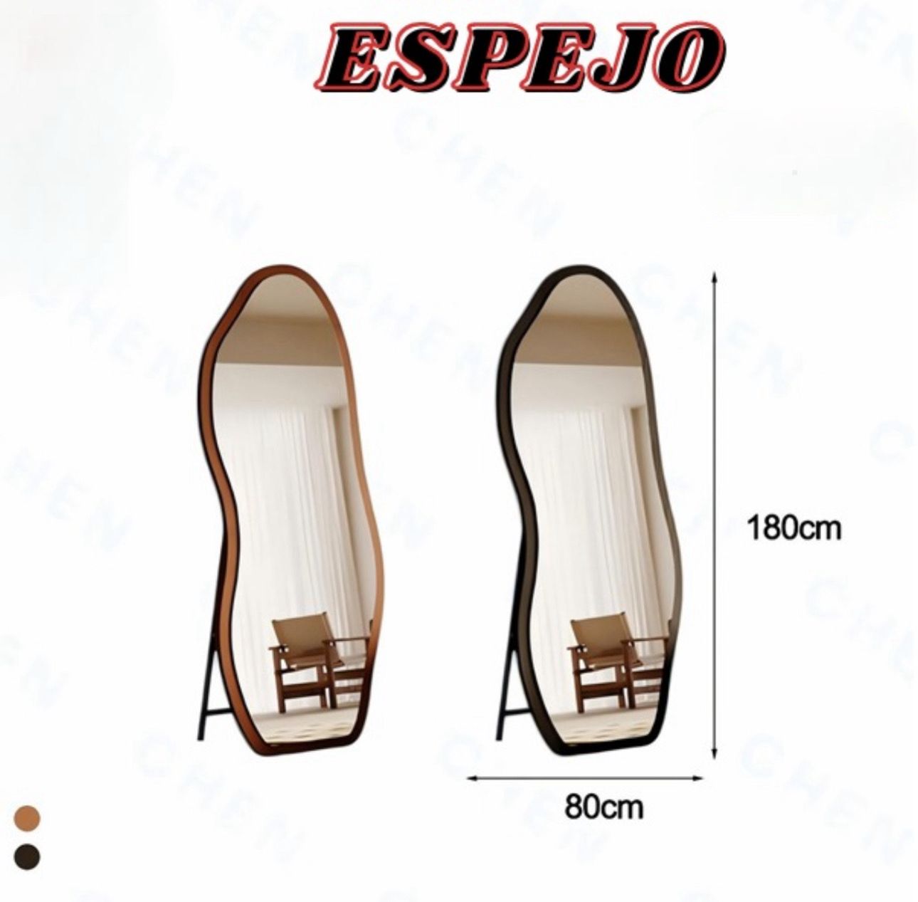 ESPEJO ABSTRACTO CUERPO ENTERO CON PARANTE CN-QA-27