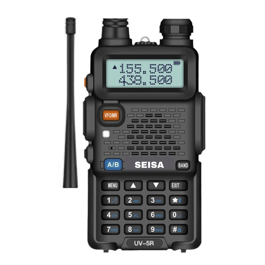 Radio de comunicación walkie talkie SEISA modelo ST-UV5R Power 8W Alcance Promedio 10 km (2 radios)