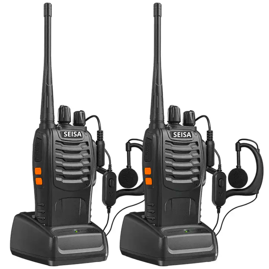 Radio de comunicación walkie Talkie SEISA ST B888S (2 radios) Alcance promedio 5km