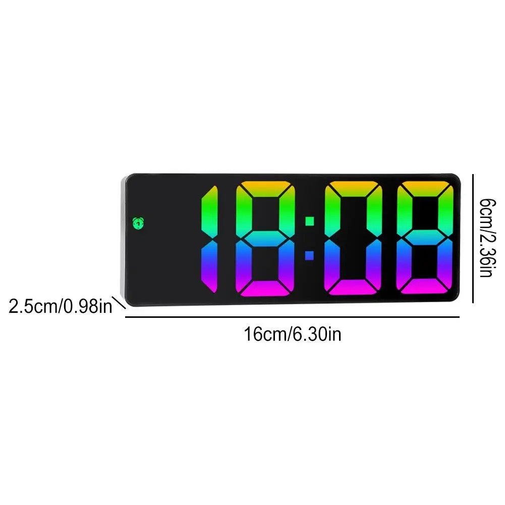 Reloj despertador LED pantalla colorida