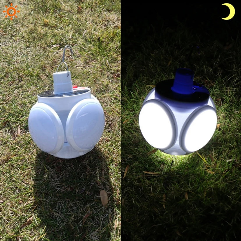 Luz solar Foco plegable Bombilla recargable por USB