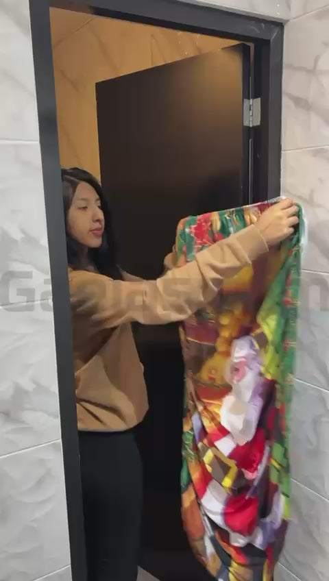 Forro de puerta navideña decorativa expandible