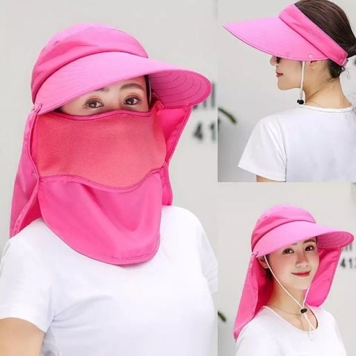 Sombrero ala ancha dama con doble protección UV Desmontable
