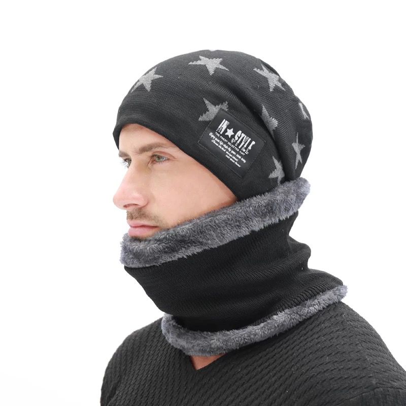 Gorro con cuellera Estrella unisex - SOLO POR MAYOR - 3 DOCENAS - Agotado
