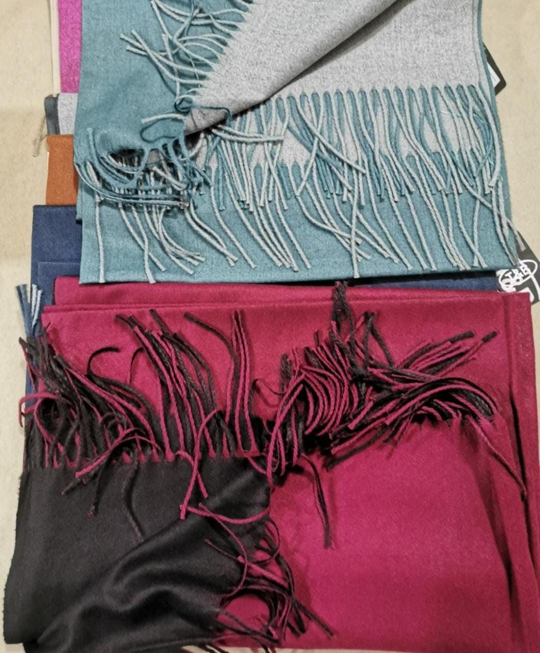 Chalina Bufanda Pashmina cashmere reversible