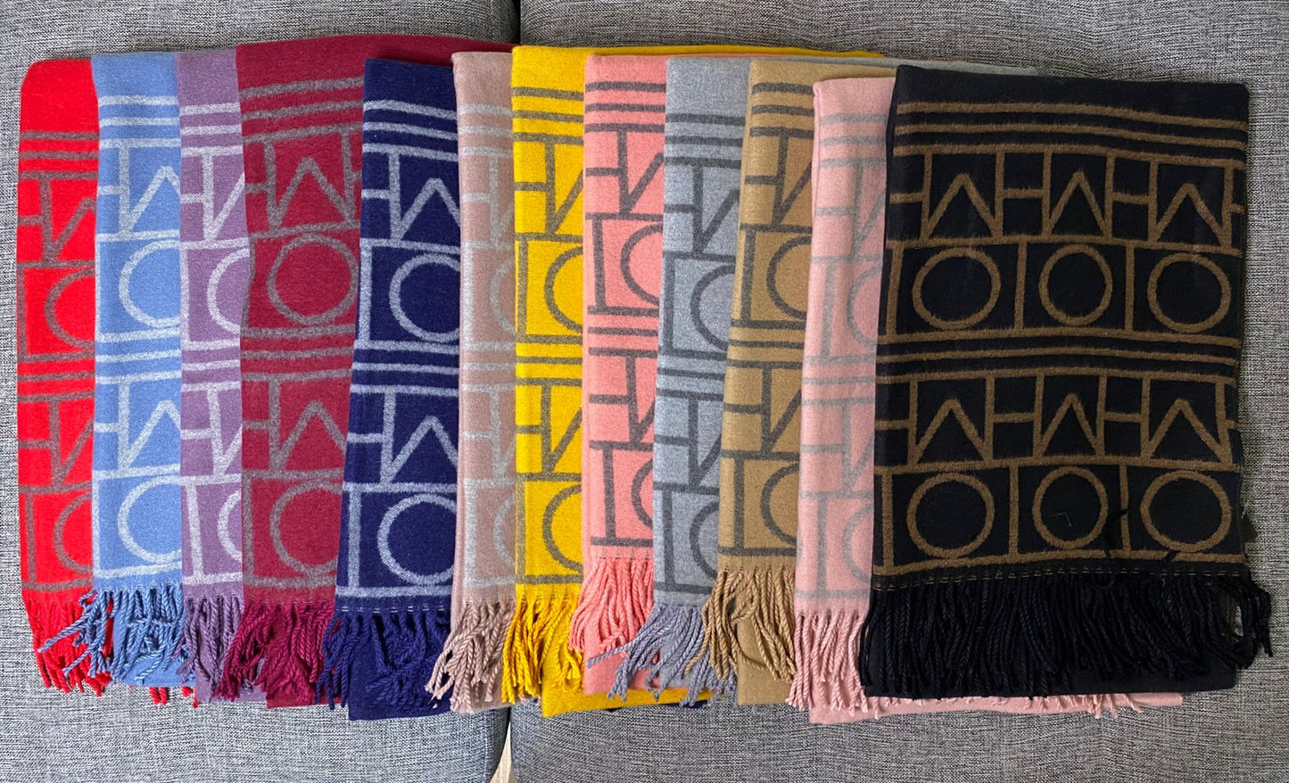 Pashmina PREMIUM cachemire importado GEOMETRICO