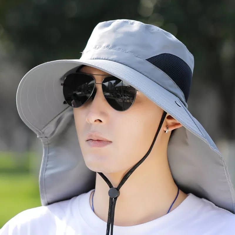 Sombrero ala ancha con protección UV gorro tapasol tipo pescador