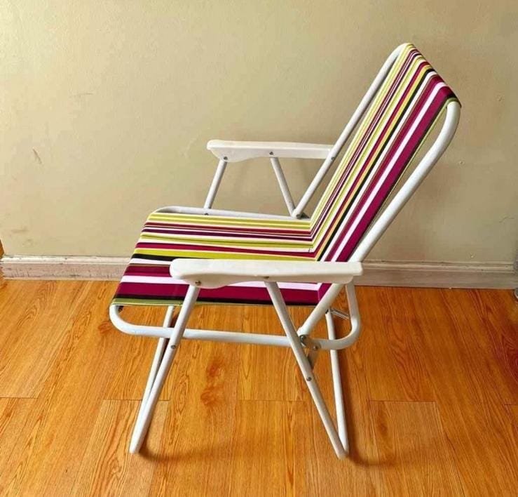 Silla plegable ligera multiusos portátil playa metal THY100