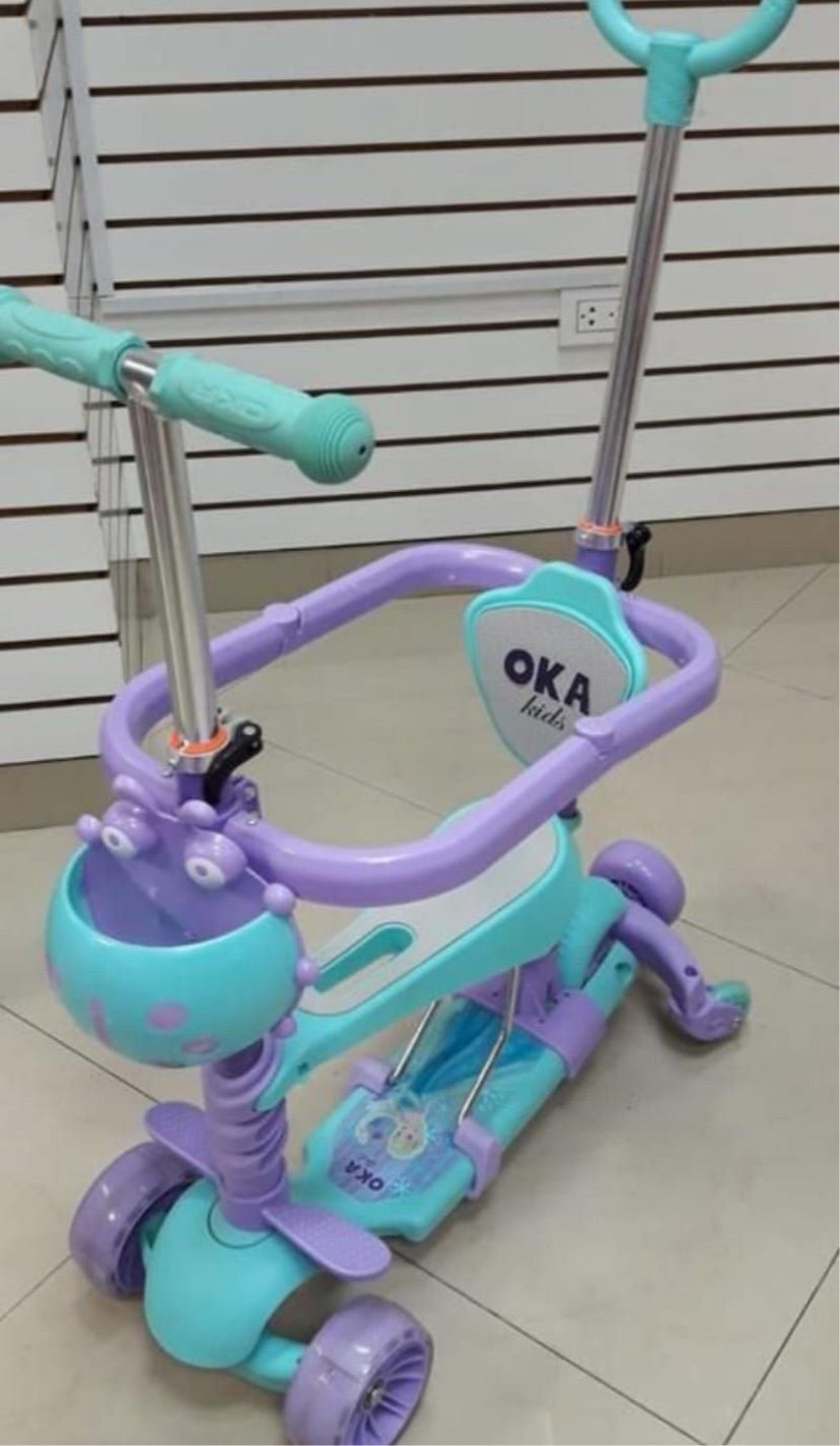 Scooter cinco en uno con guiador musical y luces OKA CU-531