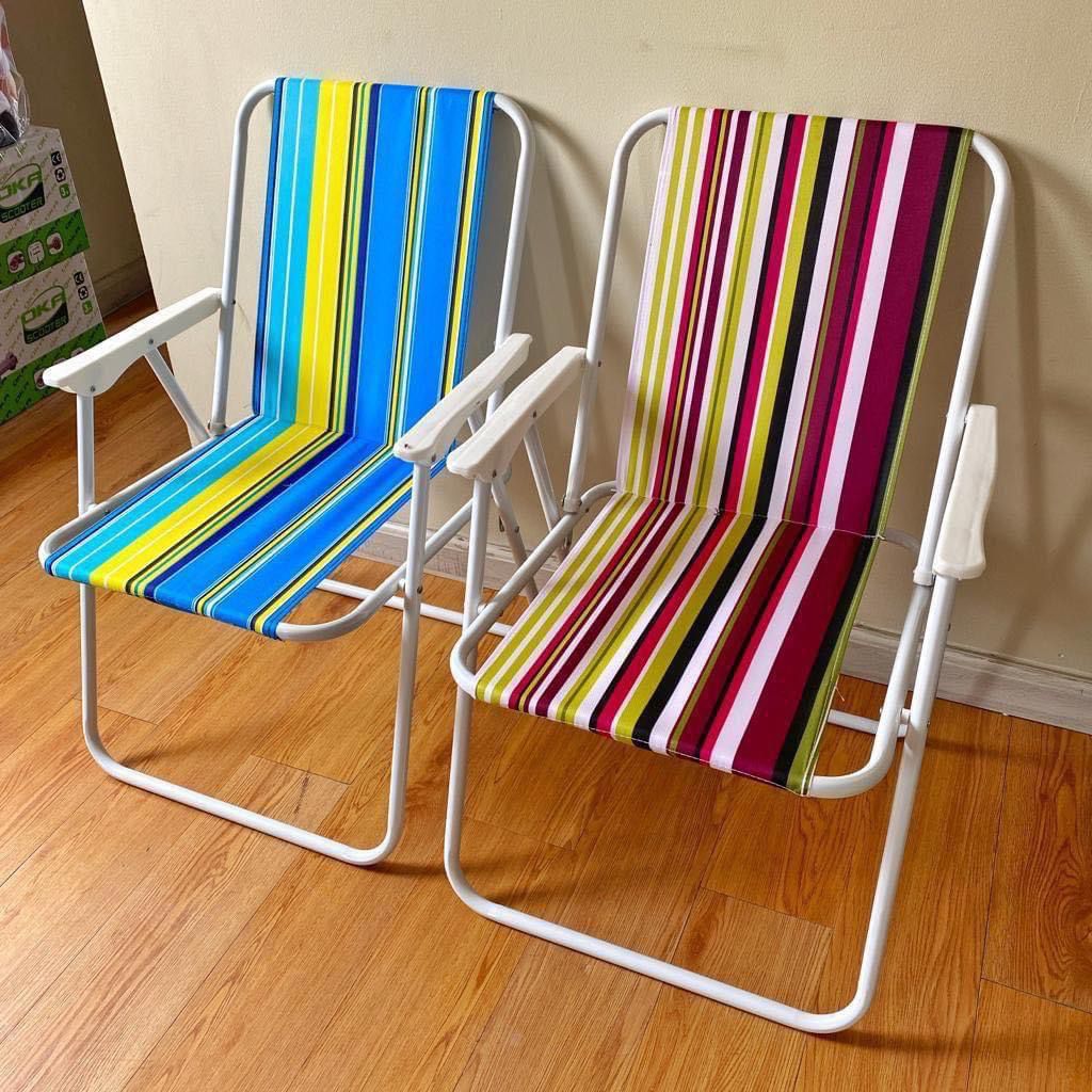 Silla plegable ligera multiusos portátil playa metal THY100
