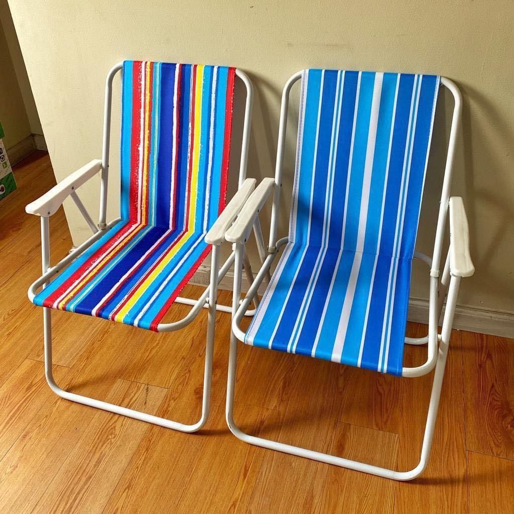 Silla plegable ligera multiusos portátil playa metal THY100