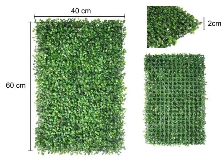 Césped de pared artificial para decoración 40x60cm verde
