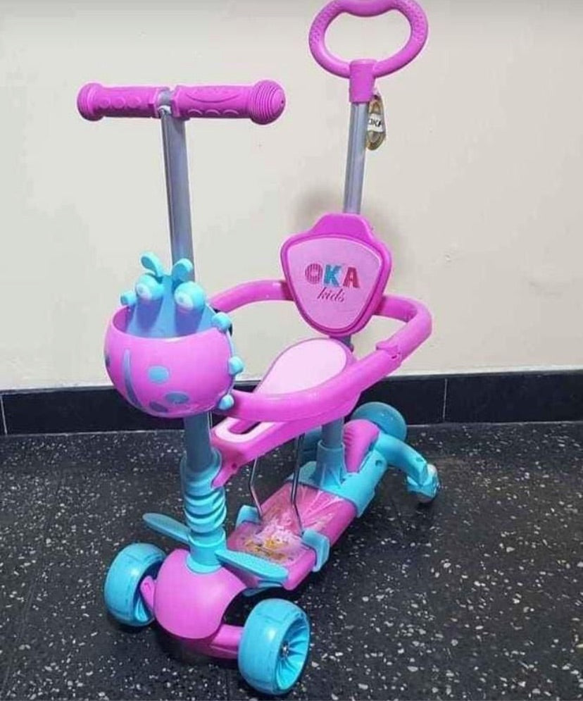 Scooter cinco en uno con guiador musical y luces OKA CU-531