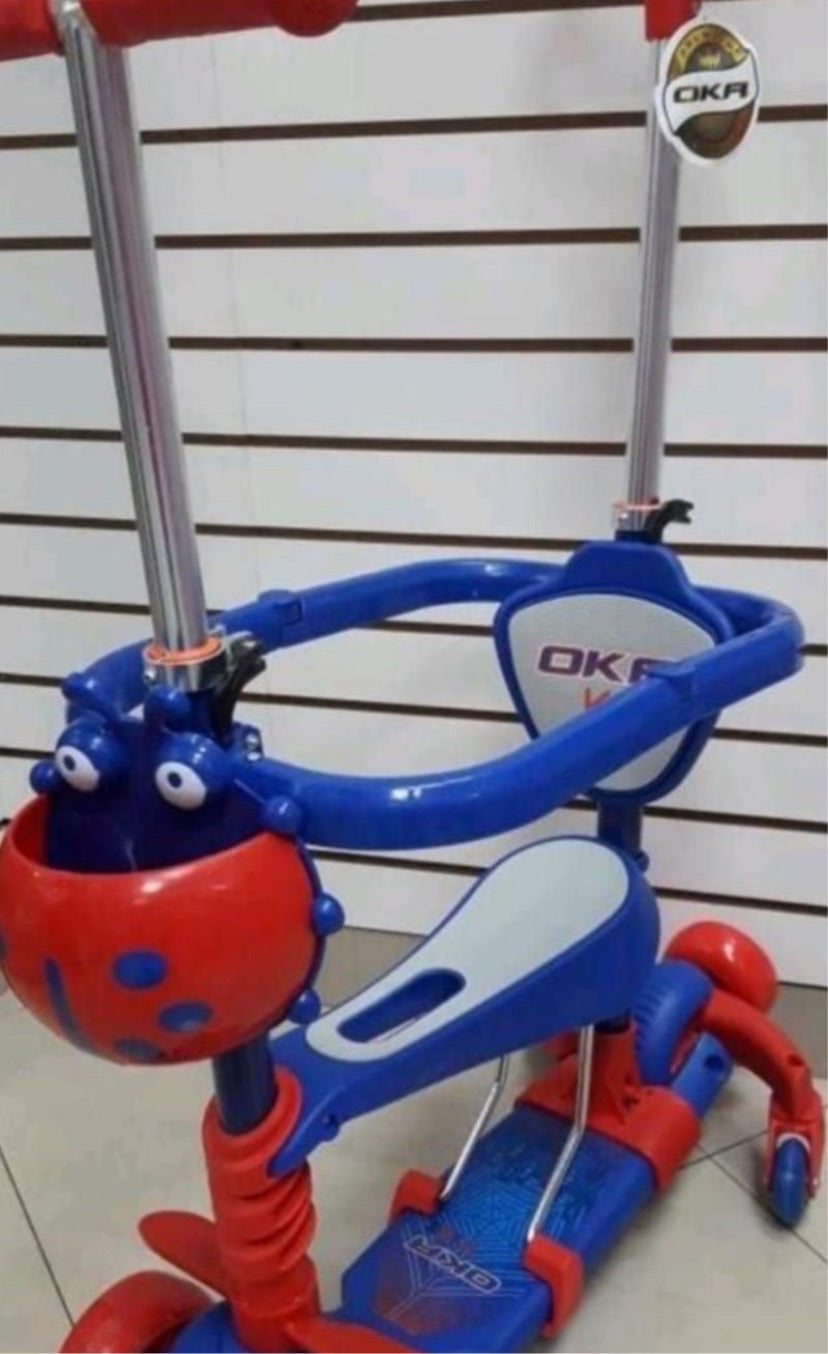 Scooter cinco en uno con guiador musical y luces OKA CU-531