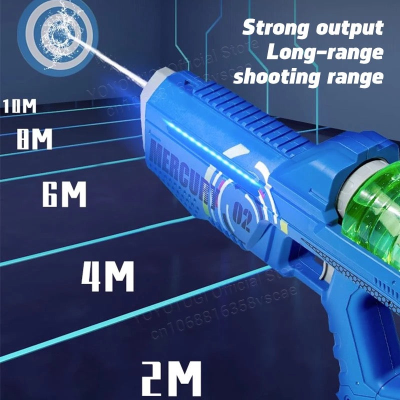 Pistola de chorro de agua luminosa laser automática para niños juguete eléctrico de playa para niños, niñas y adultos