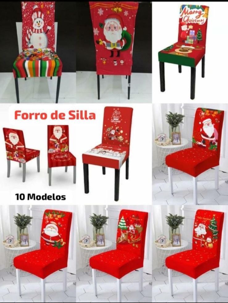 Forro de silla Spandex Navideño Standard Varios modelos Licra