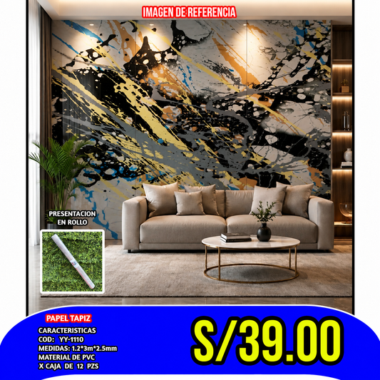 PEGATINA DECORATIVA AUTOADHESIVA COD:YY-1110 GROSOR 2.0MM MEDIDA 120x300CM