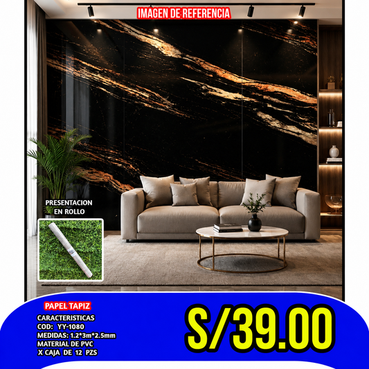 PEGATINA DECORATIVA AUTOADHESIVA COD:YY-1080  GROSOR 2.0MM MEDIDA 120x300CM