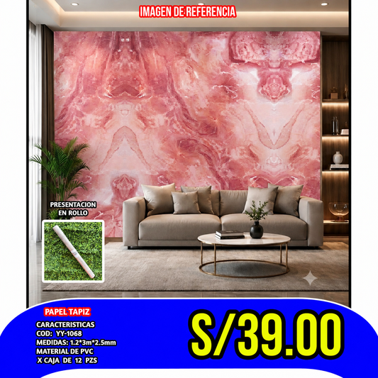 PEGATINA DECORATIVA AUTOADHESIVA COD:YY-1068  GROSOR 2.0MM MEDIDA 120x300CM