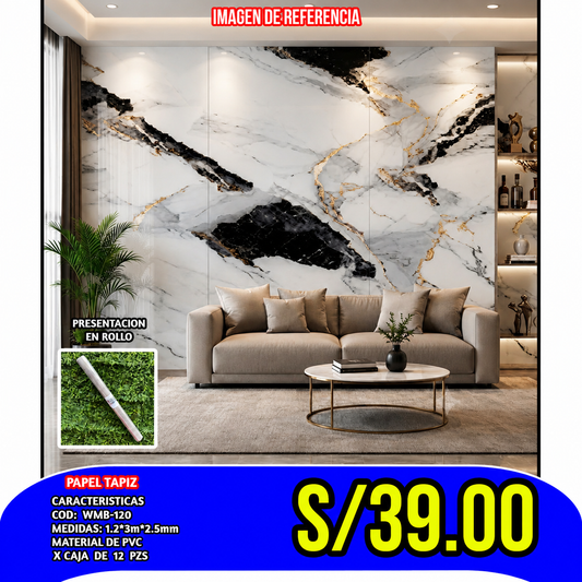 PEGATINA DECORATIVA AUTOADHESIVA COD:WMB-120  GROSOR 2.0MM MEDIDA 120x300CM